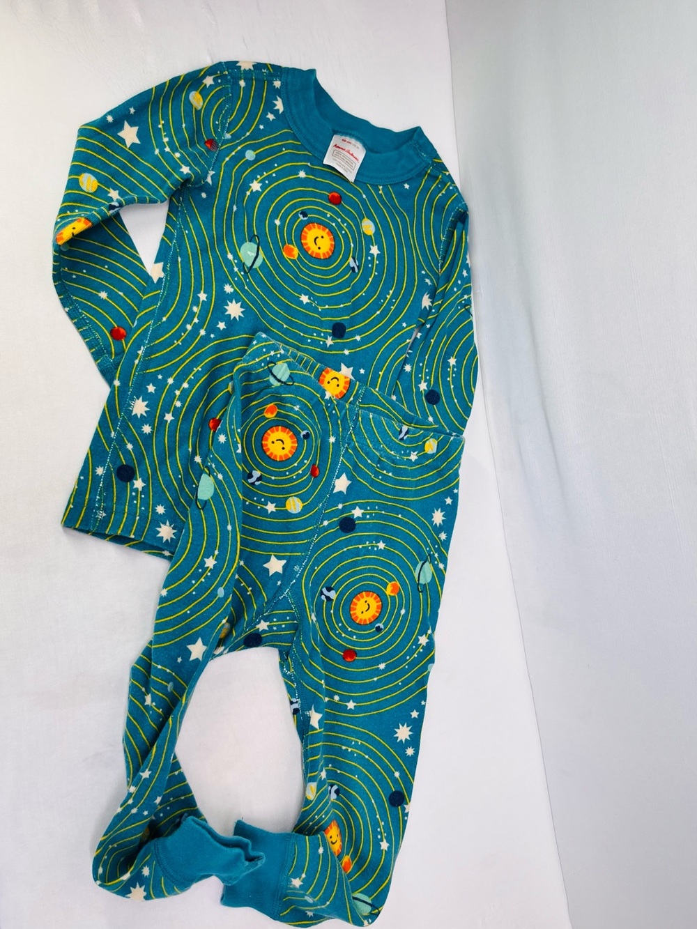 Hanna Andersson Teal Solar System Pajamas